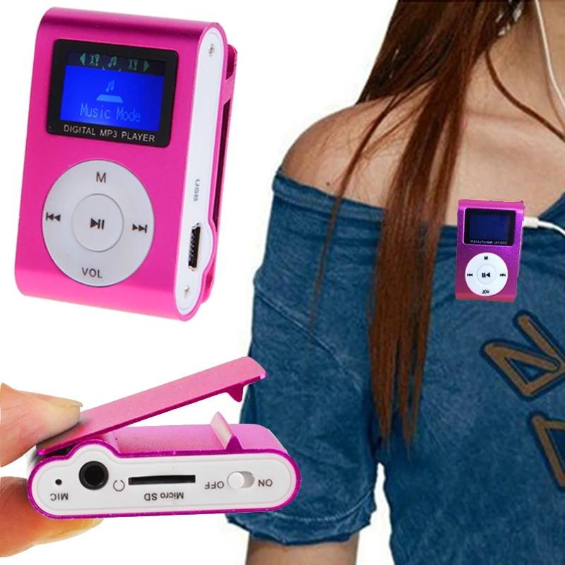 

fashion 100PCS Mini mp3 USB Clip MP3 Player LCD Screen Support 32GB Micro SD TF CardSlick stylish design Sport Compact