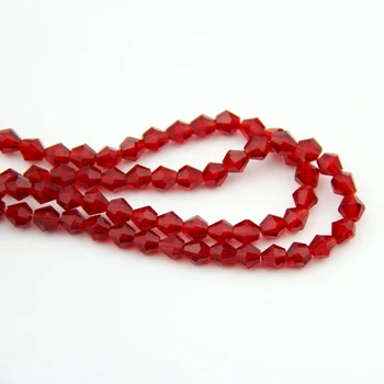 

Wholesale Lt Siam Color Crystal Spacer Bicone Beads 4mm Glass Bicone Fit Jewelry DIY Top Quality