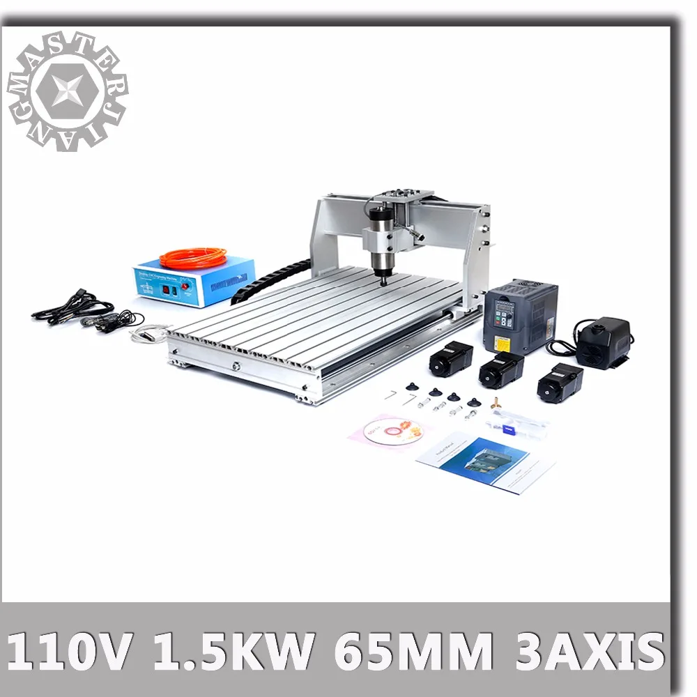 110V 6040T CNC машина 3 оси 1 5 кВт 65 мм ER11 с водяным охлаждением HY VFD управление 1500 Вт