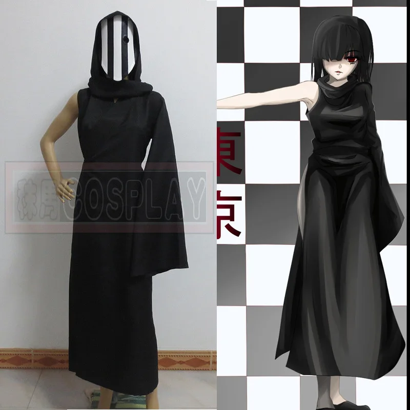 Japanese Anime Chainsaw Man Cosplay Makima Cos Black Dress Character