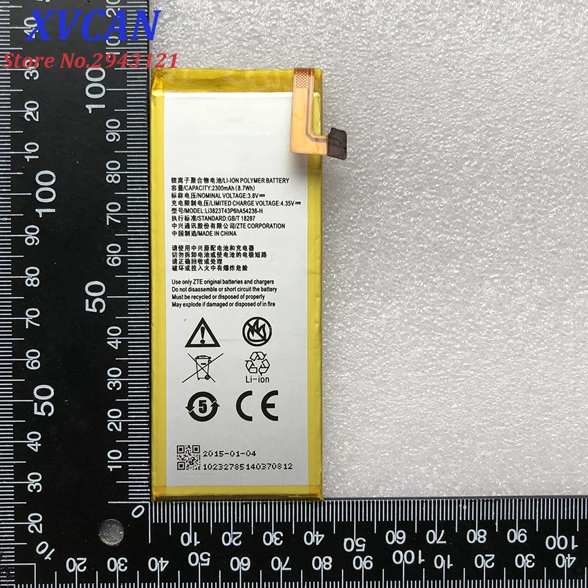 ZTE Nubia z7 mini Высокое качество 2300 мАч литий-ионная Li3823T43P6hA54236-H батарея Замена для Z7