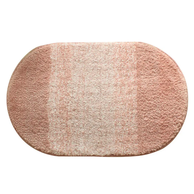 WINLIFE простой стиль овальной формы ковер розовый коврик для детской комнаты мохнатые и мягкие коврики для спальни/ванной комнаты не-Silp входной коврик