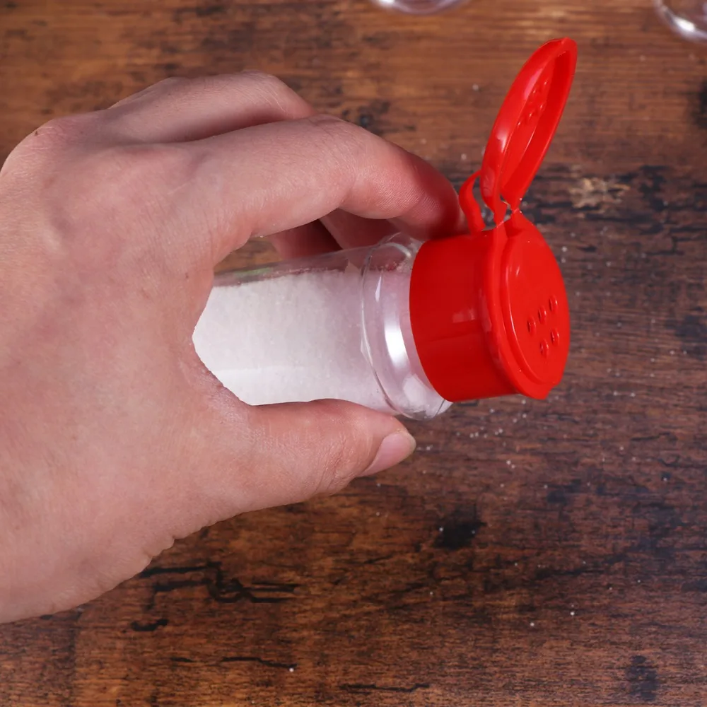 12 шт пластиковая Солонка и перечница с дырочками сверху баночка для приправ может барбекю контейнер для приправ бутылочки графинчик контейнер кухонные принадлежности гаджет