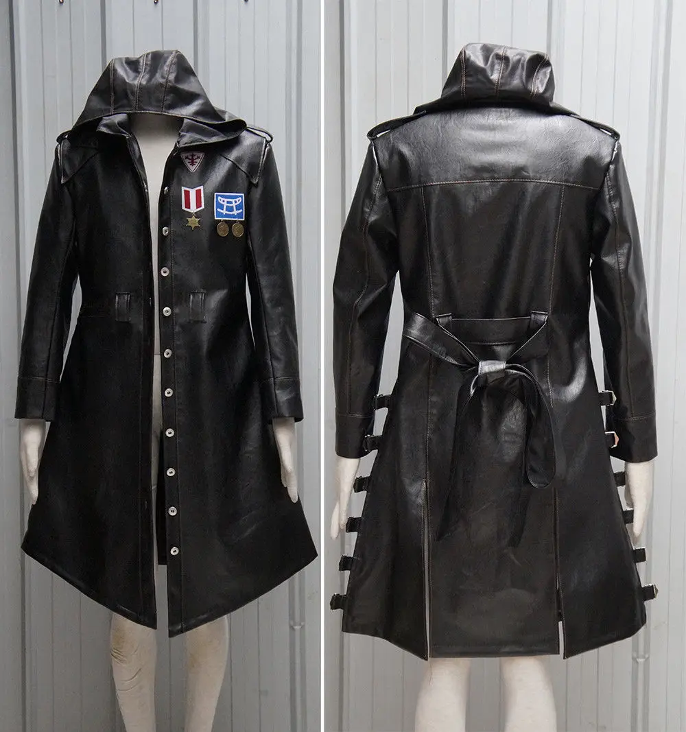 Game PUBG Playerunknown'S Battlegrounds Cosplay PU Overcoat Scarf Coat Costume