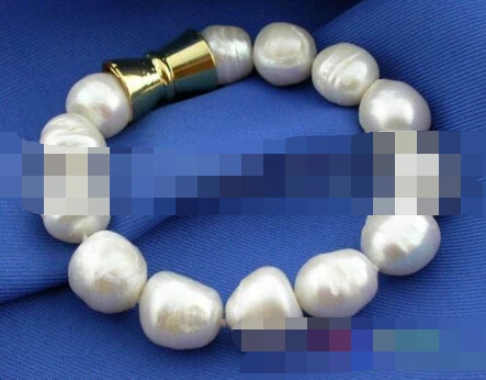 

FREE SHIPPING>>>@@ > 01123 white baroque freshwater pearl bracelet bangle