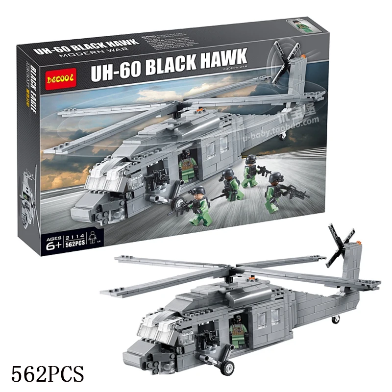 Technic Lepins город игрушка вертолет военный UH 60 черный ястреб модель самолета наборы