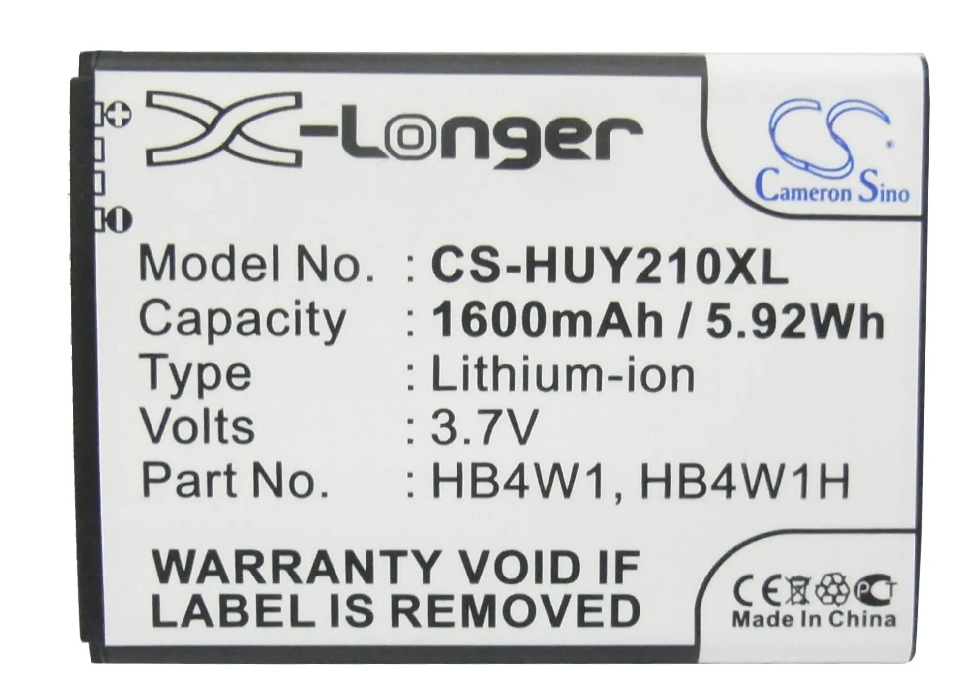 Cameron Sino высокое качество 1600mAh аккумулятор HB4W1 HB4W1H для Huawei Ascend C8813D G520 U8685D C8813 G510 G525 G530