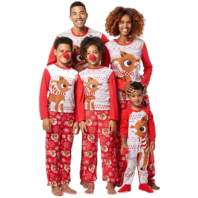 

family matching christmas pajamas Mother daughter clothing clothes look mom mommy and me baby girl outfits dress mum set Bear