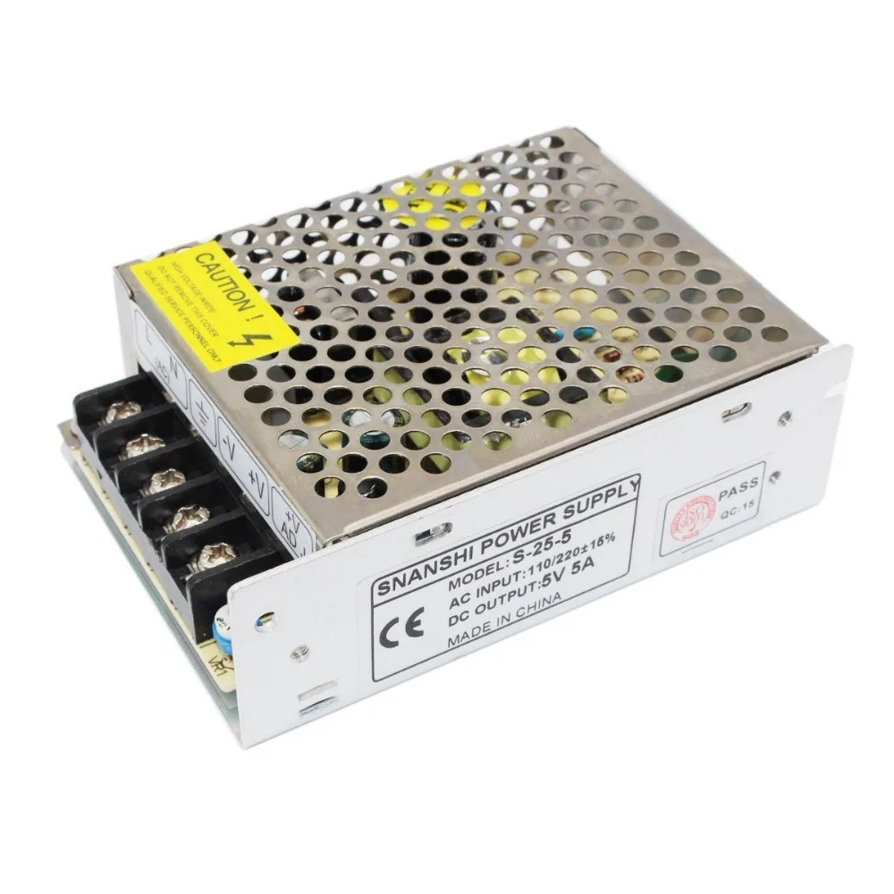 

5 volt Power Supply ac to DC 5V 5A 25W 5 v led driver for LED Strip lighting Transformer Adapter inverter Regulated Switching