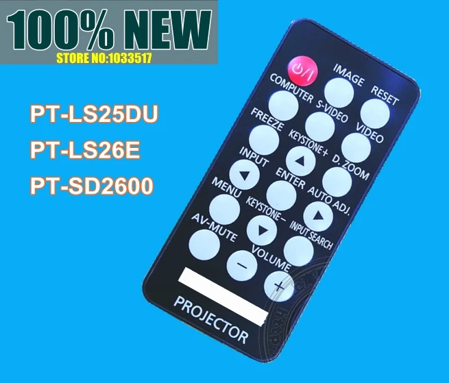 

Projector Remote Control PT-LS26 For PANASONIC PT-LS25DU PT-LS26E PT-SD2600Projector