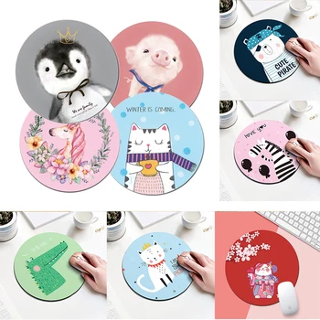 

Game mousepad Galaxy pink pig Design Mouse Pad Round Office Mice Pad Rubber Home Computer Anti-slip Table Mat Study Room PC