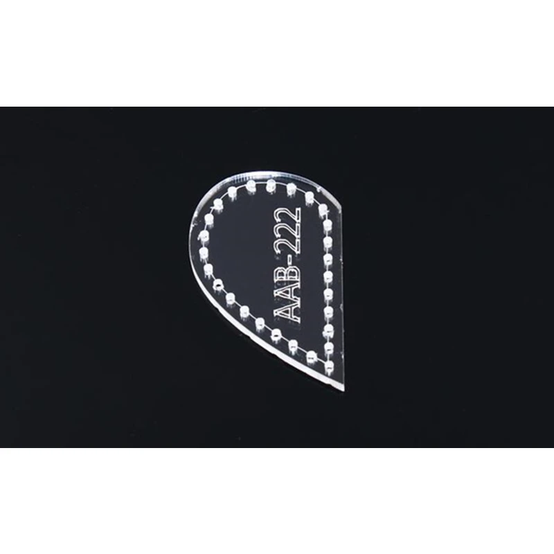 1 Set Acrylic Stencil Laser Cut Template DIY Leather Handmade Craft Heart Shaped Keychain Pendant Sewing Pattern