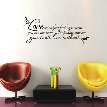 

Love wall quotes decal room decor "love isn't about finding.." Vinyl Wall stickers ebay hot selling free shipping