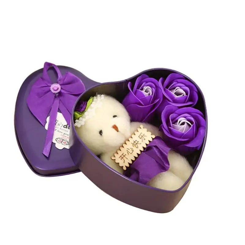 4 шт креативное мыло в форме лепестка с ароматом розы подарок на день Святого Валентина - Цвет: 10