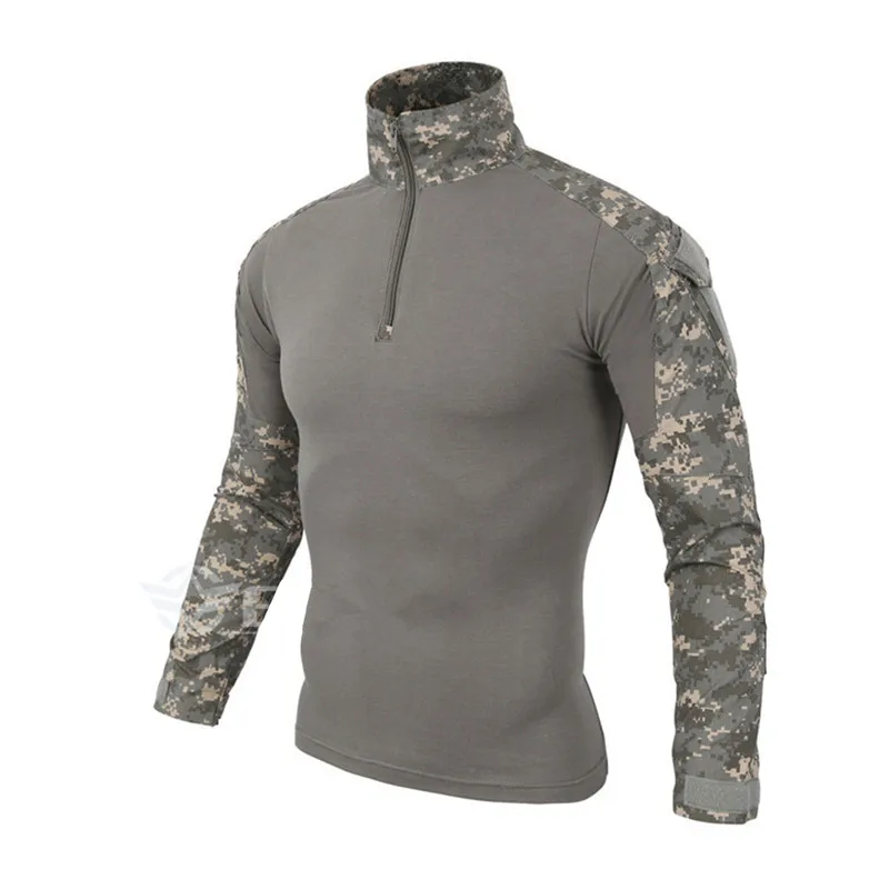 With Elbow Pad Camouflage Outdoor Hunting Uniform Shirts Men Women
