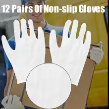 24 шт. белый хлопок полный палец перчатки, свободный размер официантов ювелирные изделия работников "сделай сам" Non-slip Перчатки рабочие руки протектор