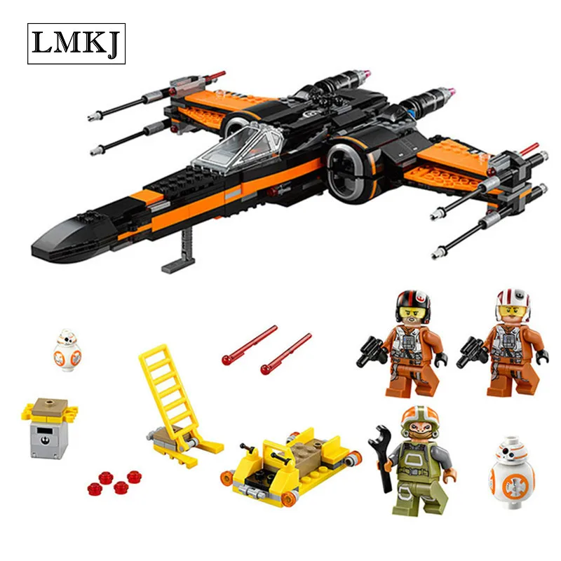 

Star Series Wars Poe's X-wing Fighter Model Building Blocks Bricks Boy Toys Compatiable with Legoingly 75102 for Kids Gifts