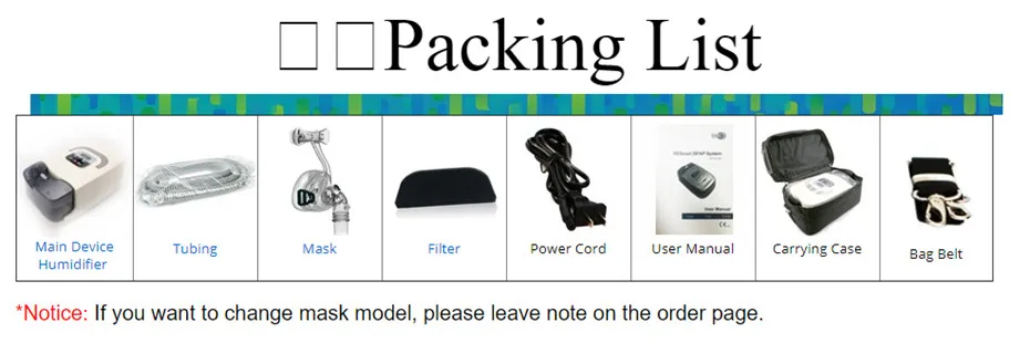 cpap packing list