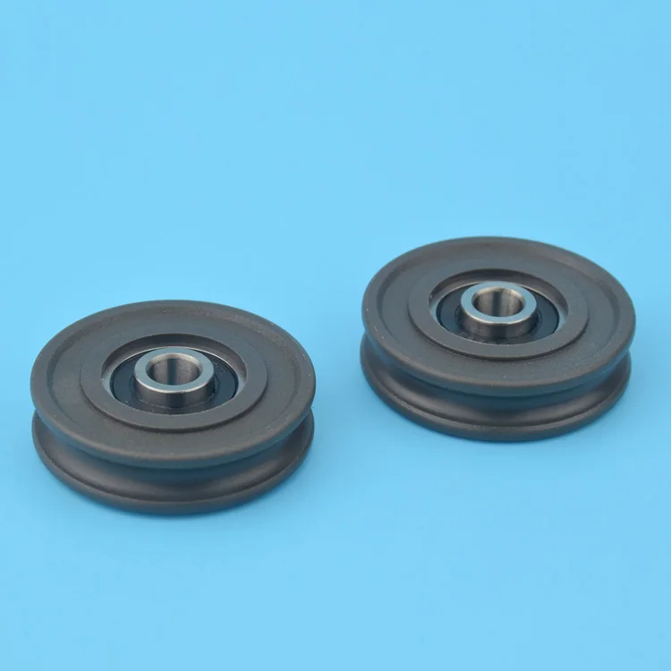 

1pcs 8x45x11.5mm Low noise high loading 628RS U Groove sliding door roller wheel delrin POM nonstandard bearing u type pulley