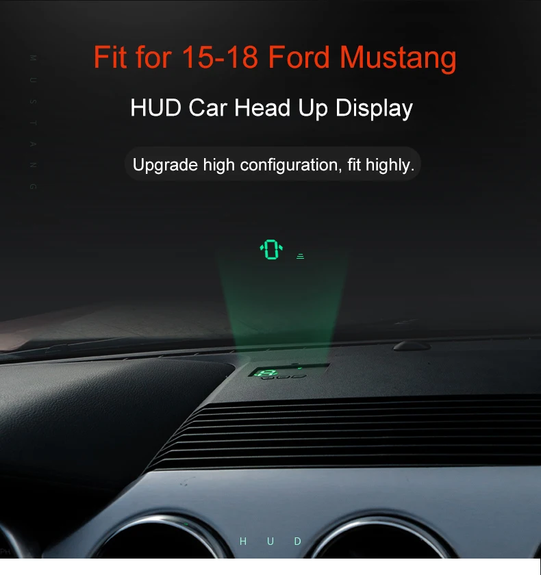 QHCP автомобильный HUD Безопасный диск дисплей Refkecting лобовое стекло дисплей экран проектор наклейка подходит для Ford Mustang