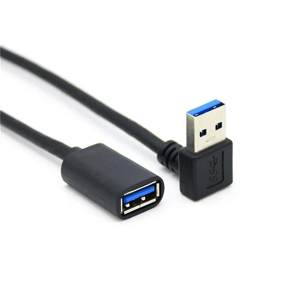 Горячий USB 3,0 Удлинительный кабель вверх вниз левый и правый угол 90 градусов мужчин и женщин супер скорость 5 Гбит/с USB синхронизации данных зарядный кабель - Цвет: up