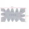1Pc Sliver Stainless Steel Screw Thread Cutting Angle Gage Gauge Measuring Tool Angle Arc Model Angles Measure Tool ► Photo 2/6