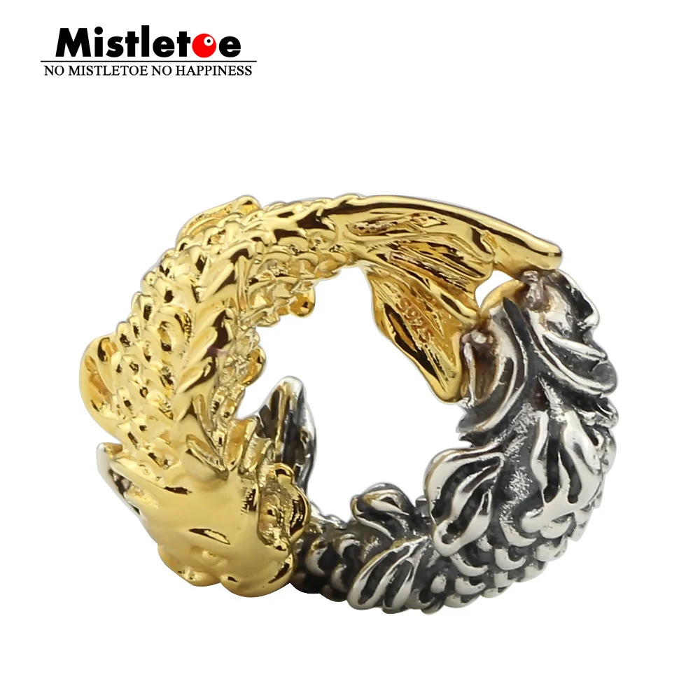 

Mistletoe Genuine 925 Sterling Silver NIAN NIAN YOU YU Two Tone Fish Charm Bead Fit European Bracelet Jewelry