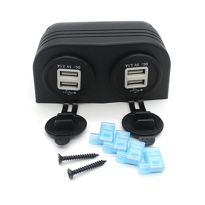 WUPP Car Phone Charger 12V Dual USB Charger Power Adapter Outlet Car