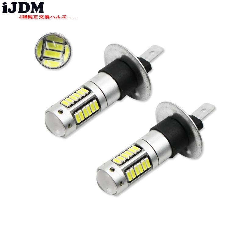 2 шт. Высокая Мощность 6000K белый 30-SMD 4014 H1 светодиодный Сменные лампы для автомобильных противотуманных фар, дневных ходовых огней, DRL ламп