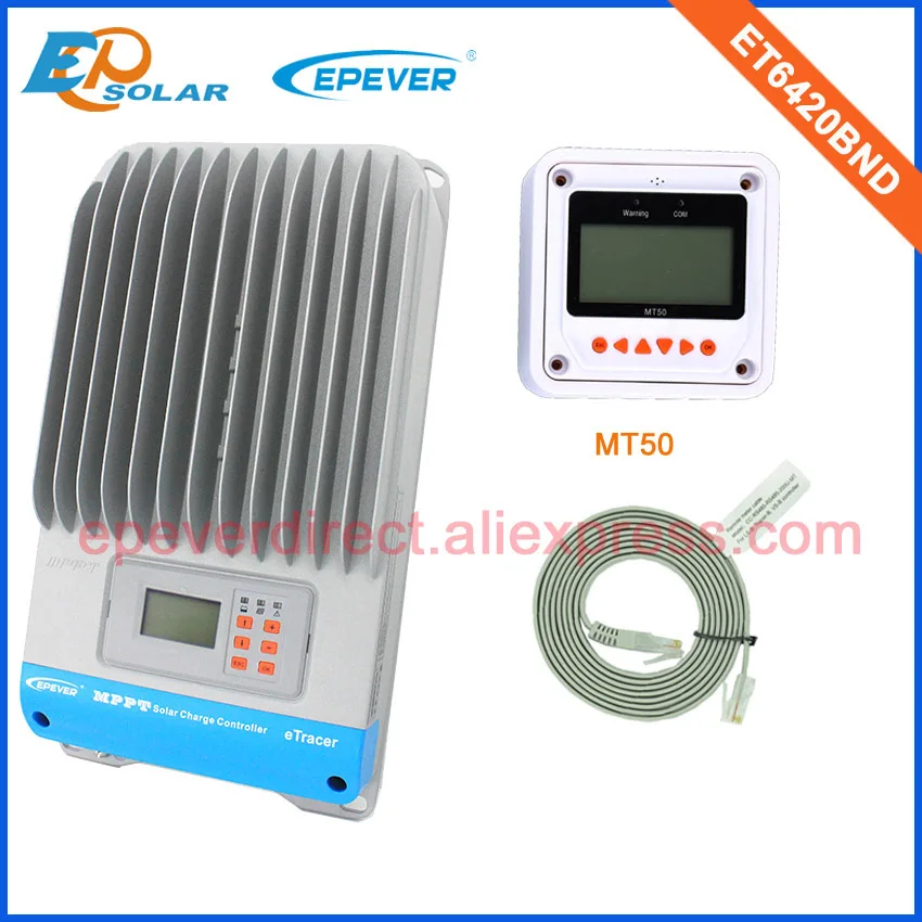 

60A mppt EP solar regulator high efficiency controller 60amp mt50 remote meter ET6420BND 12v 24v 36v 48v auto type