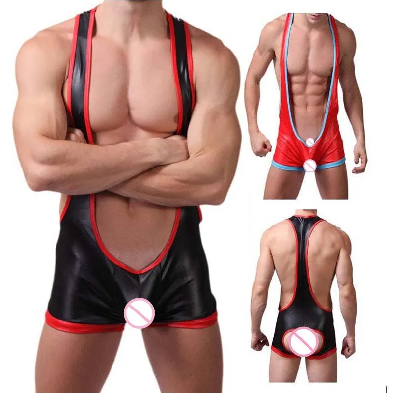 Men Thong Bodysuit Sexy Sling Wrestling Singlet Tanga Hombre Jockstrap Gay Mens Underwear Sexy