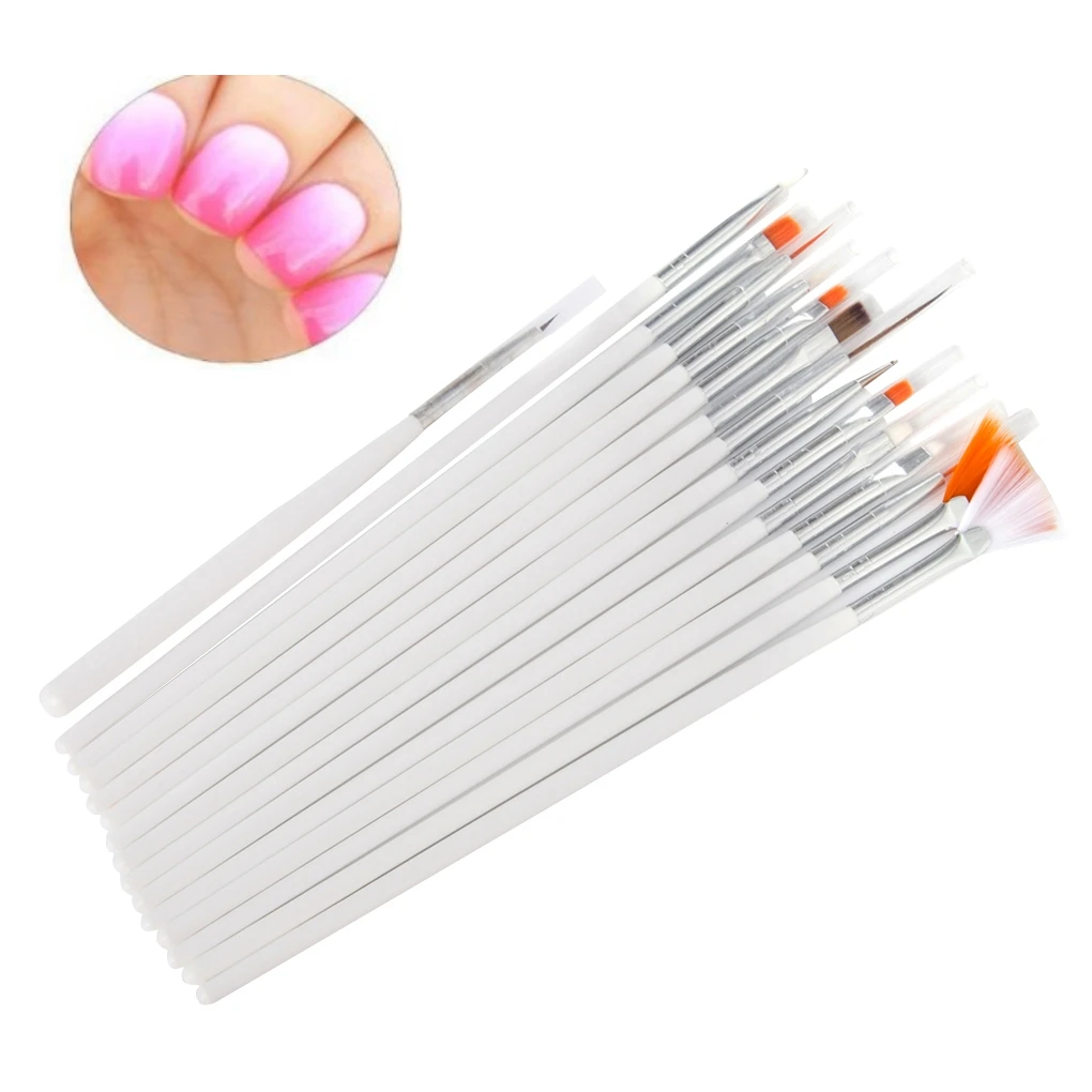 

15pcs/set White Nail pen women fashion 15pcs nail art design pen nail tools