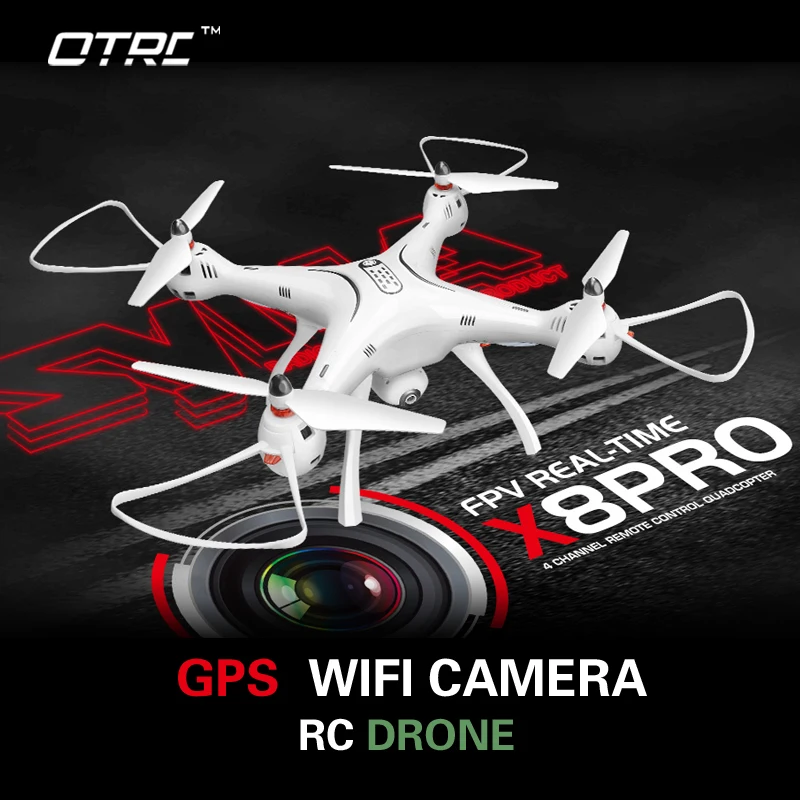 SYMA X8PRO gps Дрон WI-FI с видом от первого лица 720P HD Камера или в режиме реального времени Карманный Дрон для селфи 6-осевой удержания высоты X8 PRO RC Quadcopter RTF р/у otrc