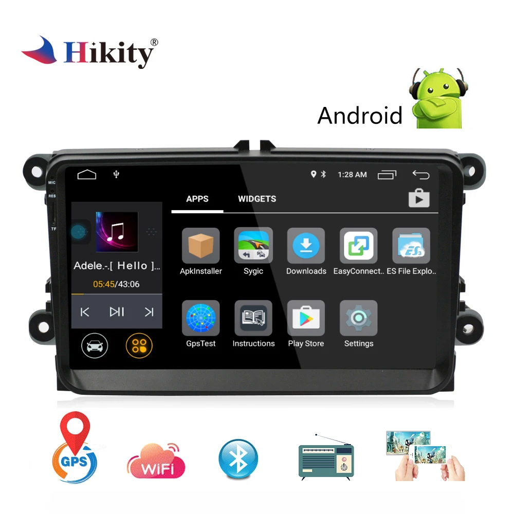 

Hikity 2 din Android RDS GPS Car Stereo Radio 9'' IOS/Android mirror link Car Multimedia MP5 Player Support Rear Camera for VW