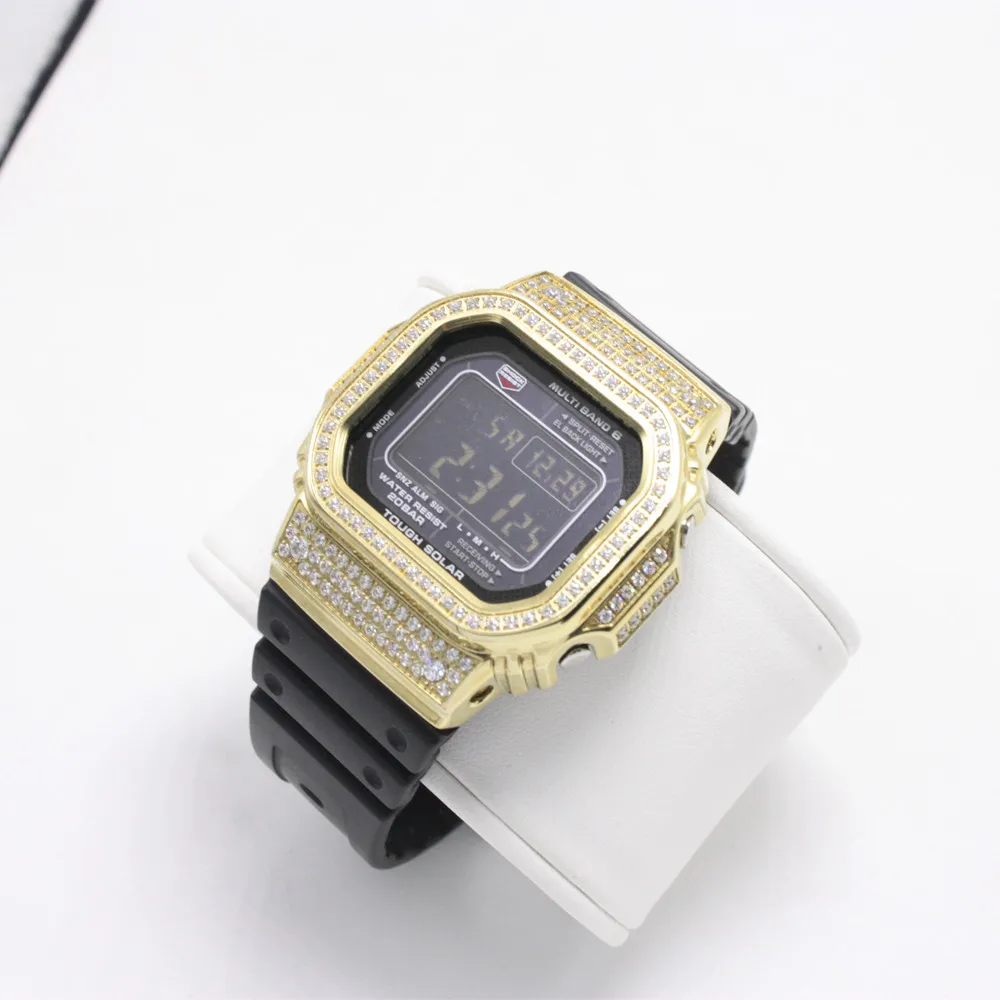 Алмазная металлическая рамка для часов чехол DW5600/5610 Φ 5035 ремешка из нержавеющей