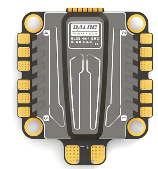 DALRC Rocket 50A 4 в 1 ESC 3 S 6 Blheli_32 поддержка Dshot1200 Multishot бесщеточный 37 5x37 5 мм для FPV
