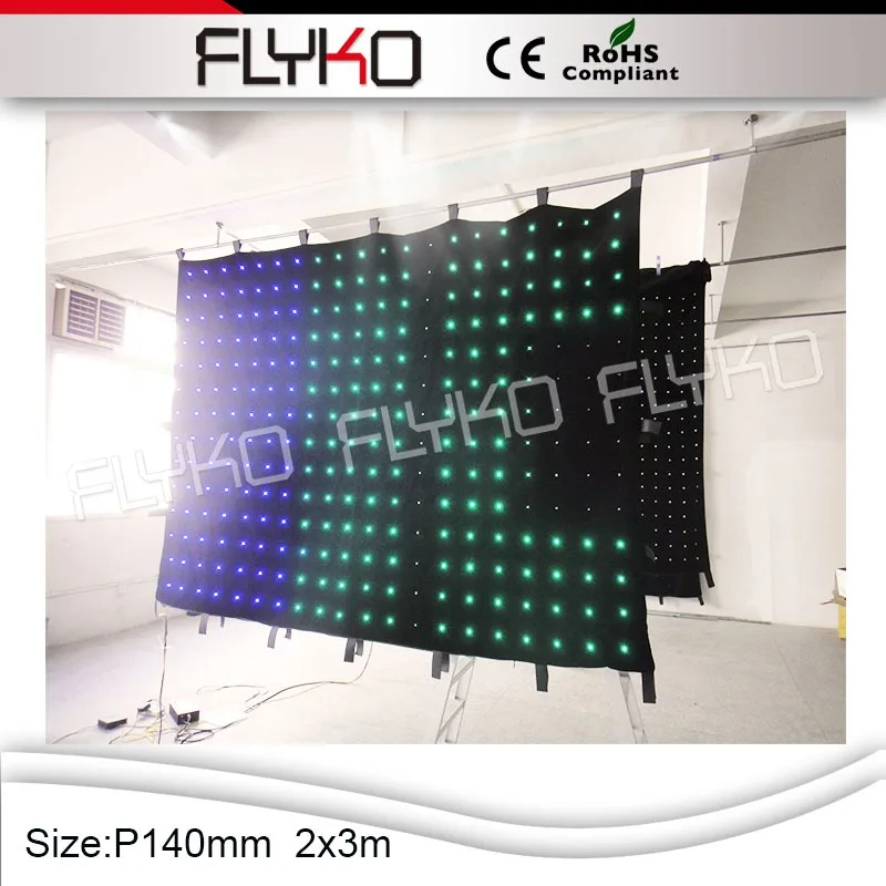 

Full xxx led video curtain screen stage decoration light P14CM 2X3M