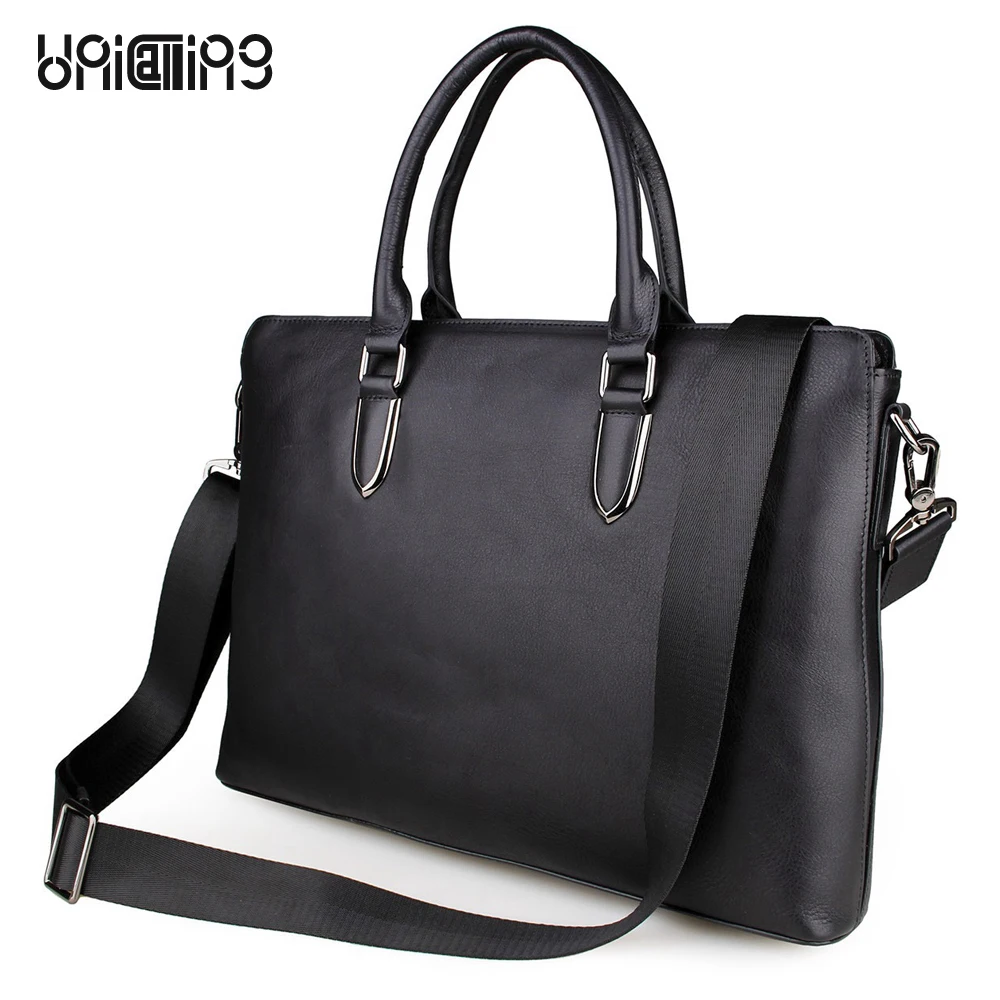 Laptop bag 15.6 inch brief fashion genuine leather laptop shoulder bag laptop messenger bag luxury leather laptop bag handbag