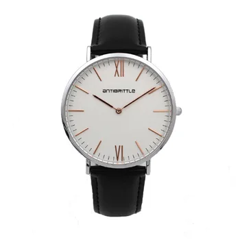 

Quartz Luxury Minimalist Watches Women Super Thin Real Leather Stainless Steel Magnet Strap Wristwatch Men Silver Waterproof 6mm