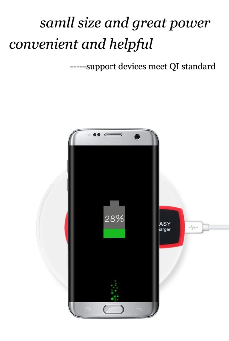 Прозрачное Беспроводное зарядное устройство Qi для зарядки iphone 8 samsung Galaxy S6 edge Plus S7 edge S8 S8 Plus Note 5 Elephone P9000