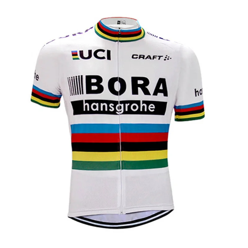 

2018 Men Summer BORA Team Short Sleeve Ropa Ciclismo Maillot Bike Clothes Cycling Jersey Quick Dry Breathable Bycicle Tops