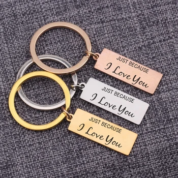 

Just Because I Love You Couple Jewelry Keychain Wedding Gift Keepsake Keyrings Keyrings For Engraving Girlfriend Present