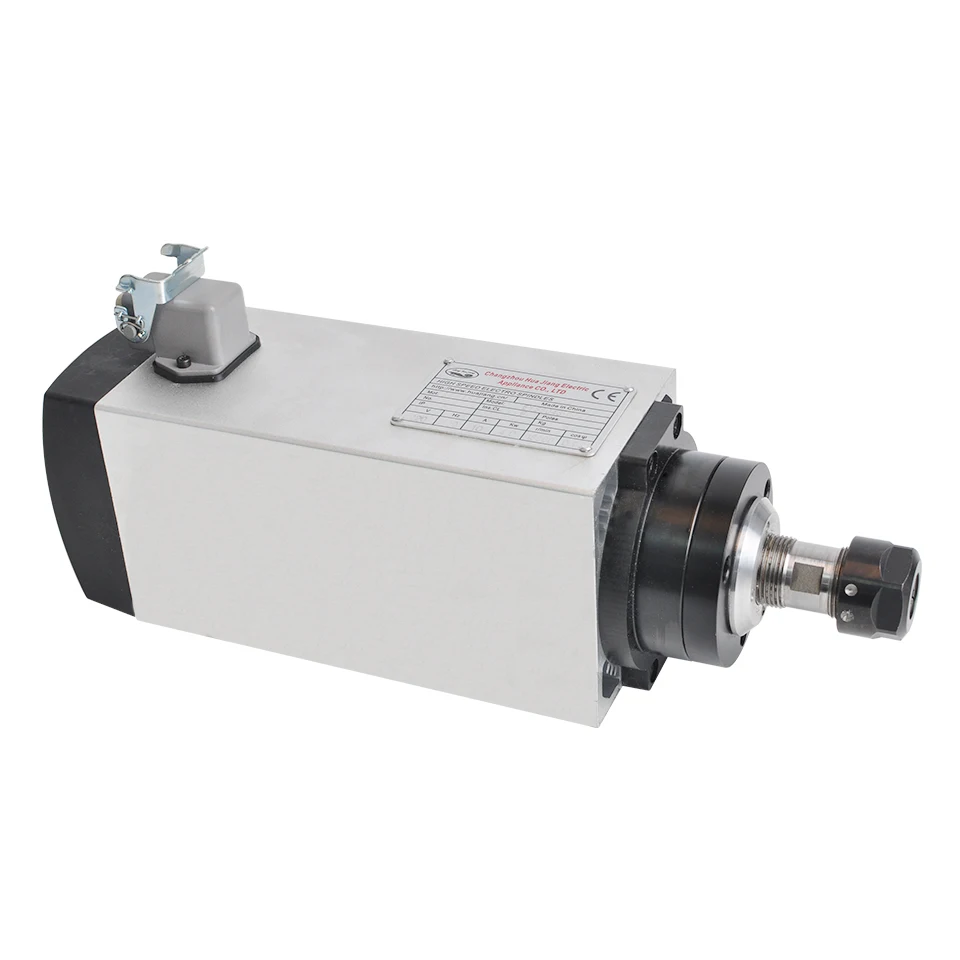 

Spindle Motor 4KW Square Air Cooled Router Motor ER20 Collet 220V 380V CNC Spindle Machine Tool Bit For Engraver Milling