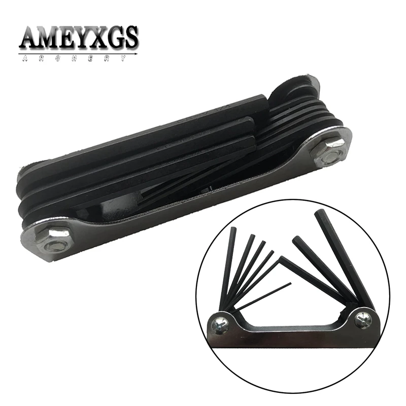

Foldable 9-in-1 Hex Wrench Portable Type Multifunctional Wrench For Outdoor Bow Repair Tool Hunting Shooting Accessories