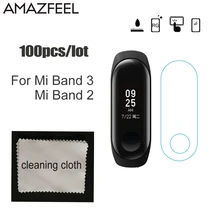 100 шт./упак. для Xiaomi mi Band 3 Защитная крышка Xio mi резиновой 2 Экран защитная пленка ультратонкий HD mi резиновой 3/2 Защитная пленка для экрана