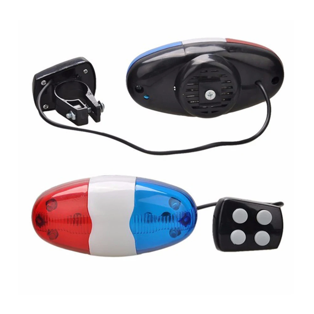 LED Tone Sounds Bicycles Bell Police Car Light Electronic Horn
