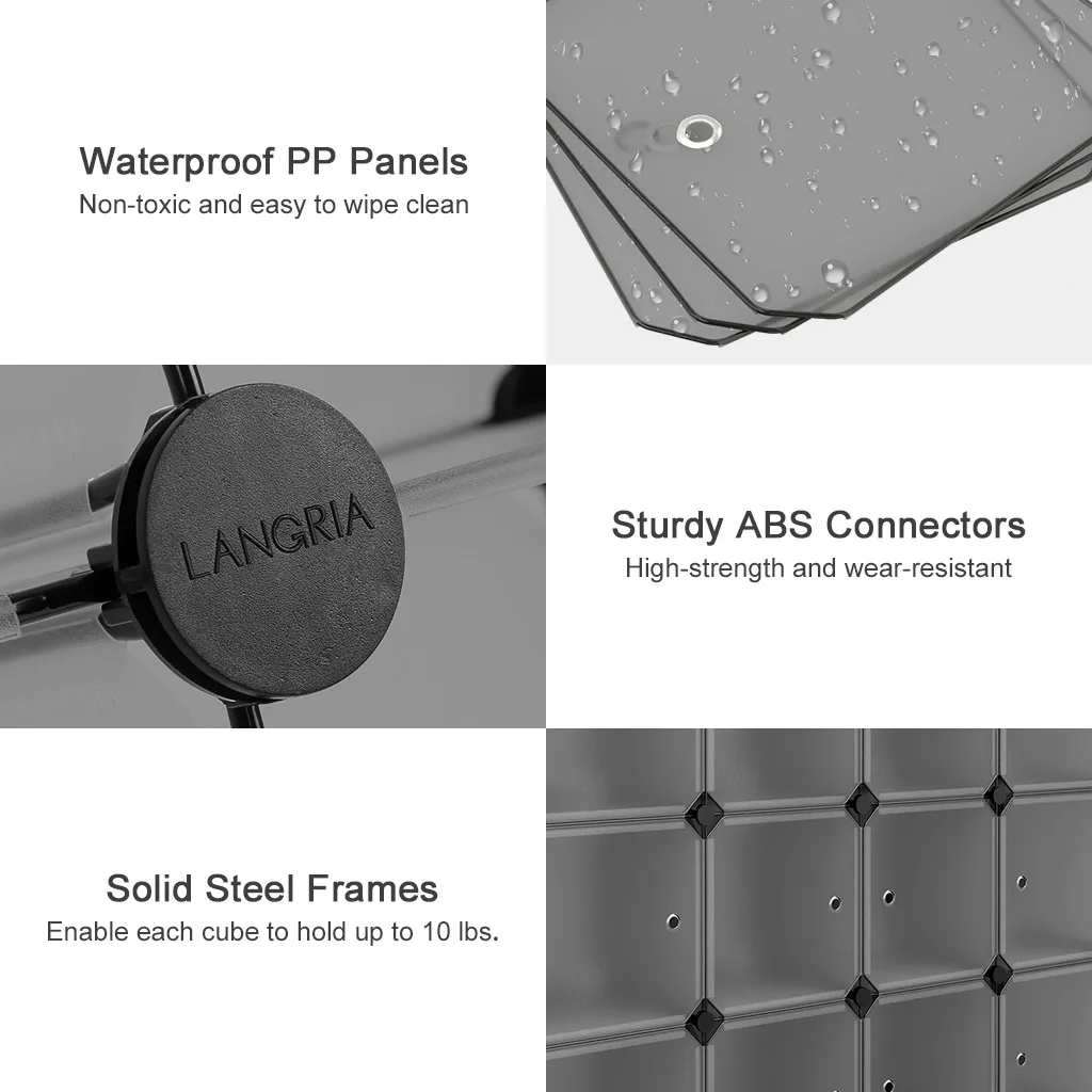 LANGRIA 12 Cube шкаф блок для хранения Организатор детей штабелируемые пластиковые
