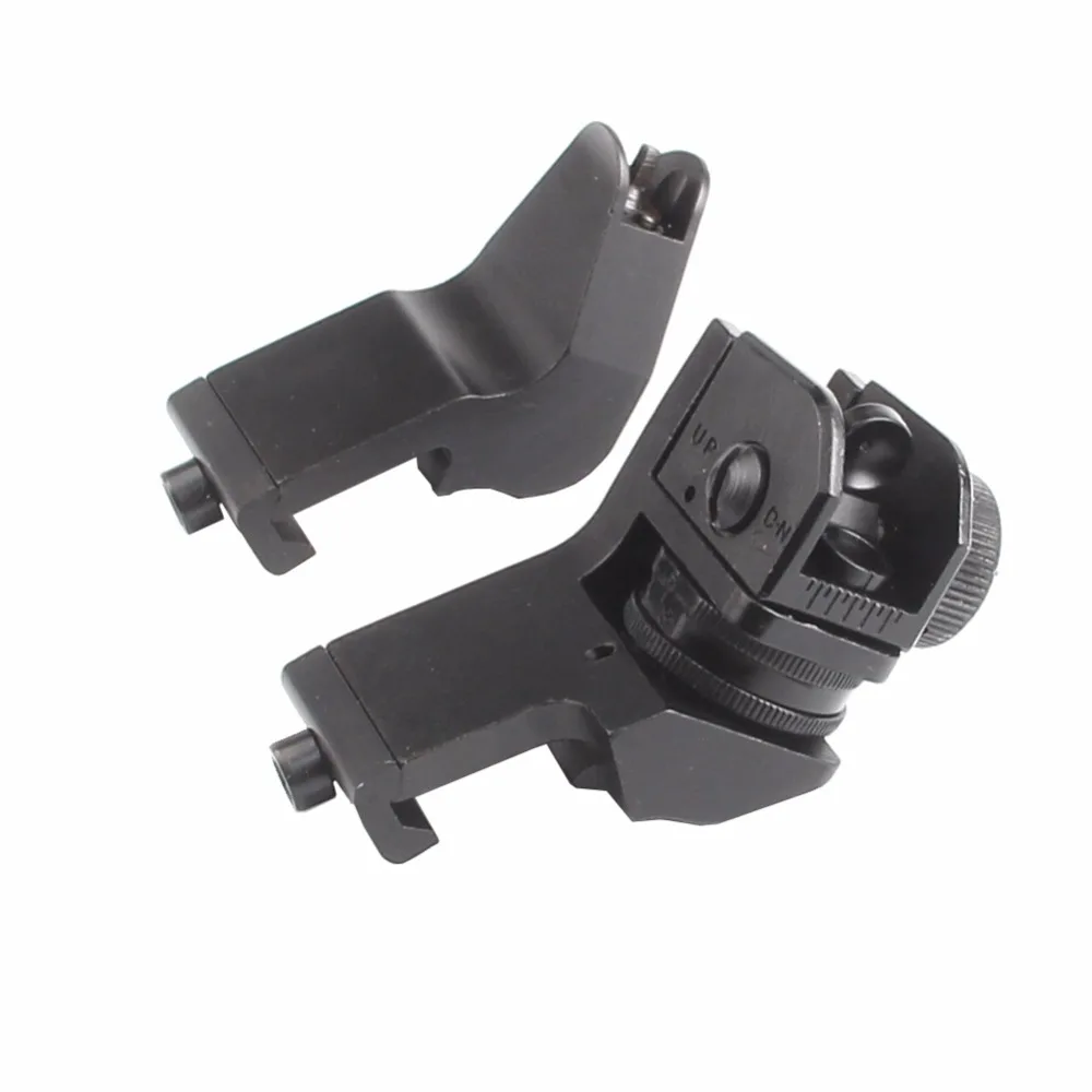 Tactical AR15 Front and Rear Sight 45 Degree Rapid Transition Backup Iron Sight Set RTS Rear Sight RL27-0001