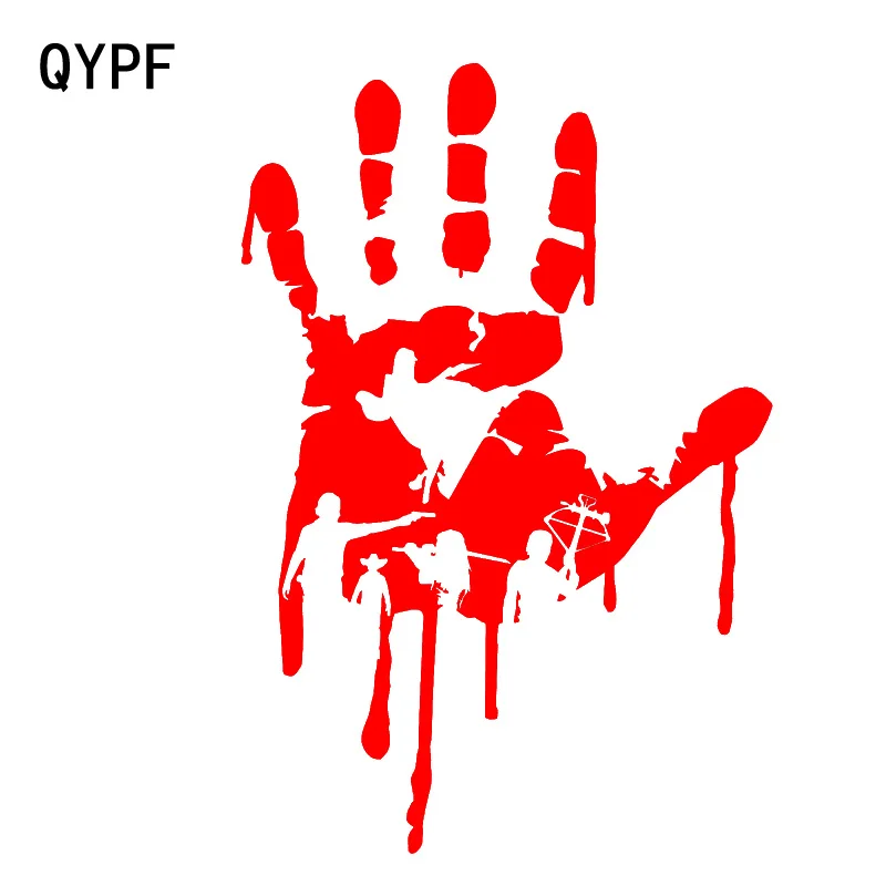 QYPF 12 3*18 3 см интересные руки и красные капли крови автомобильная наклейка