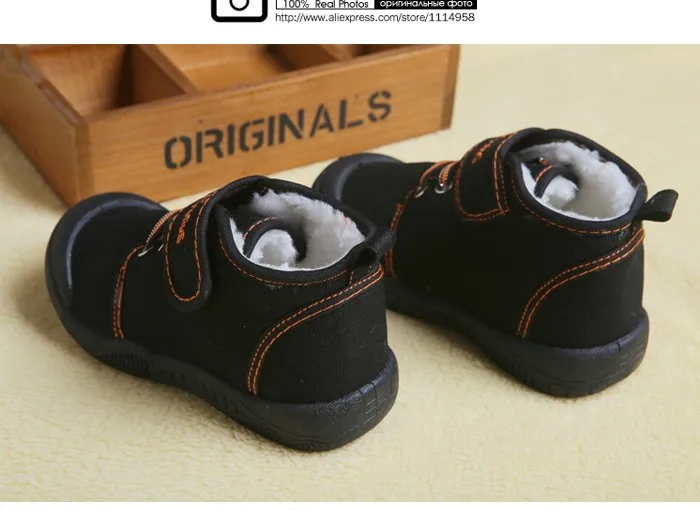 New Autumn Baby Shoes 2017 Casual Demin Jeans Children Boots Winter Canvas Rubber Boys Sneakers Plush Warn Toddler Girls Shoes 467 (10)